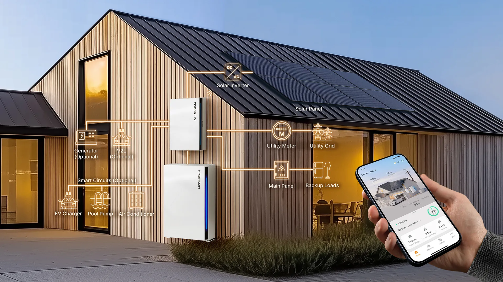 FranklinWH system manages multiple energy sources